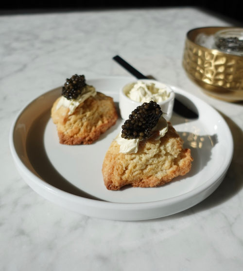 Caviar service on ice