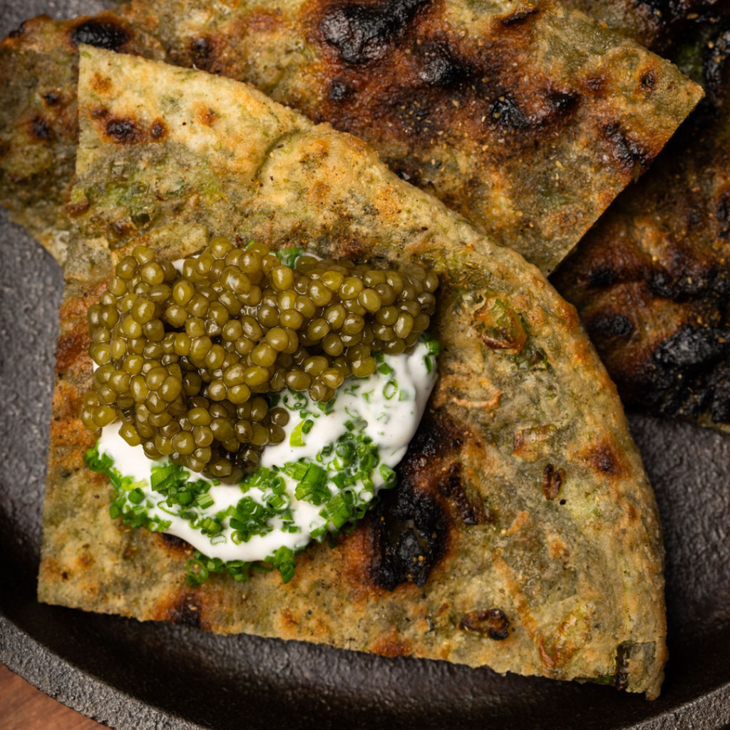 Seaweed and Scallion Pancake