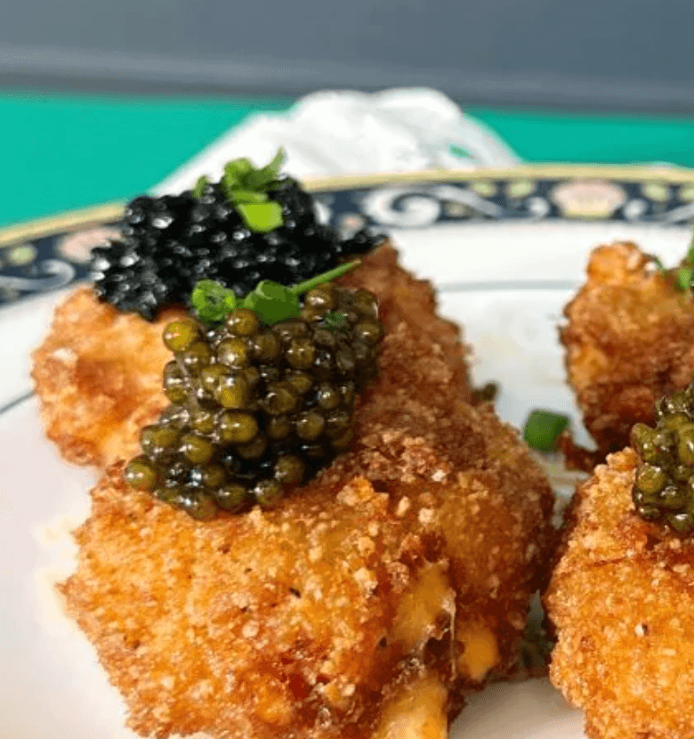 Caviar & Pimento Cheese Fritters - The Caviar Co.