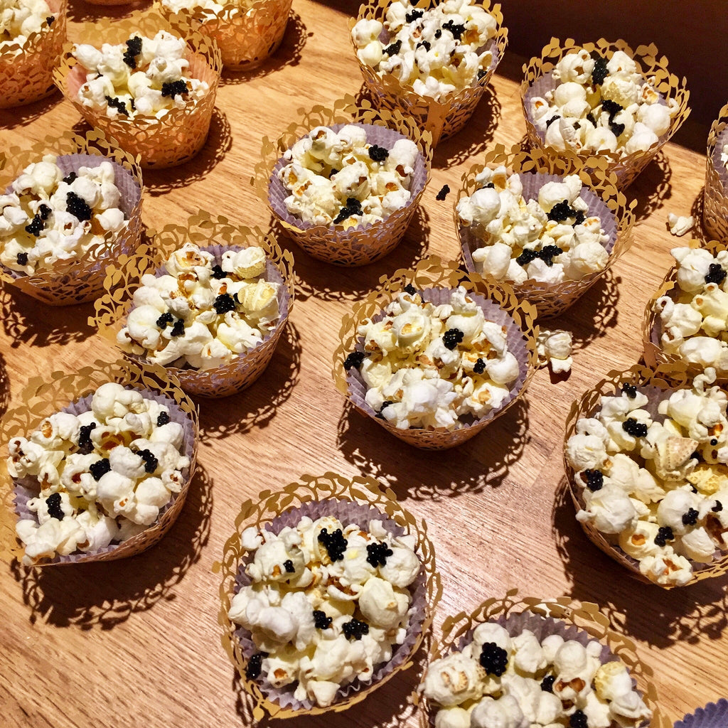 Food La La: Truffle Sea Salt Popcorn Topped with Caviar - The Caviar Co.