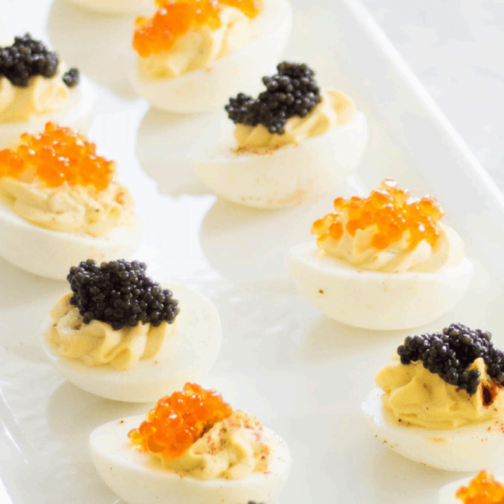 <em>Couple In The Kitchen's</em> Truffled Deviled Eggs with Caviar - The Caviar Co.