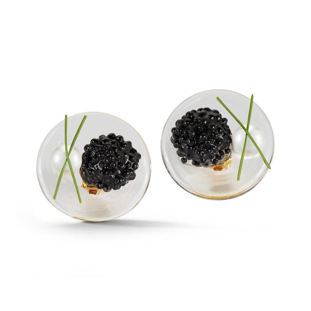 Glass Blini Earrings - The Caviar Co.
